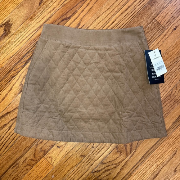 NWT Women’s Tuckernuck Tan Quilted corduroy Mini Skirt, size: small - Picture 3 of 5